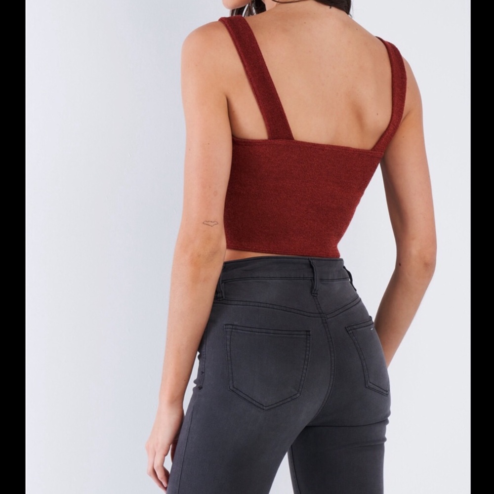 Rustic Red, Cropped, Tank Top - Picture 3 of 5